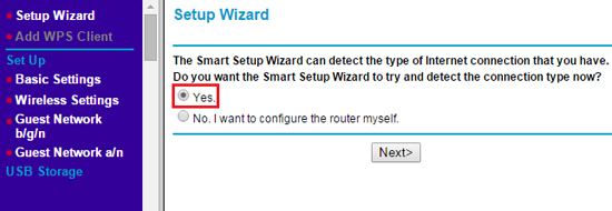 Netgear Genie Smart Setup