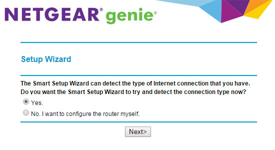 NETGEAR Genie Setup Wizard